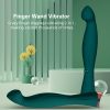 Finger G-Spot flexible vibrator in dreamy dark green