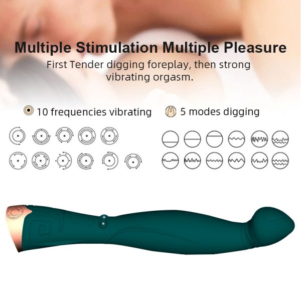 Finger G-Spot flexible vibrator in dreamy dark green